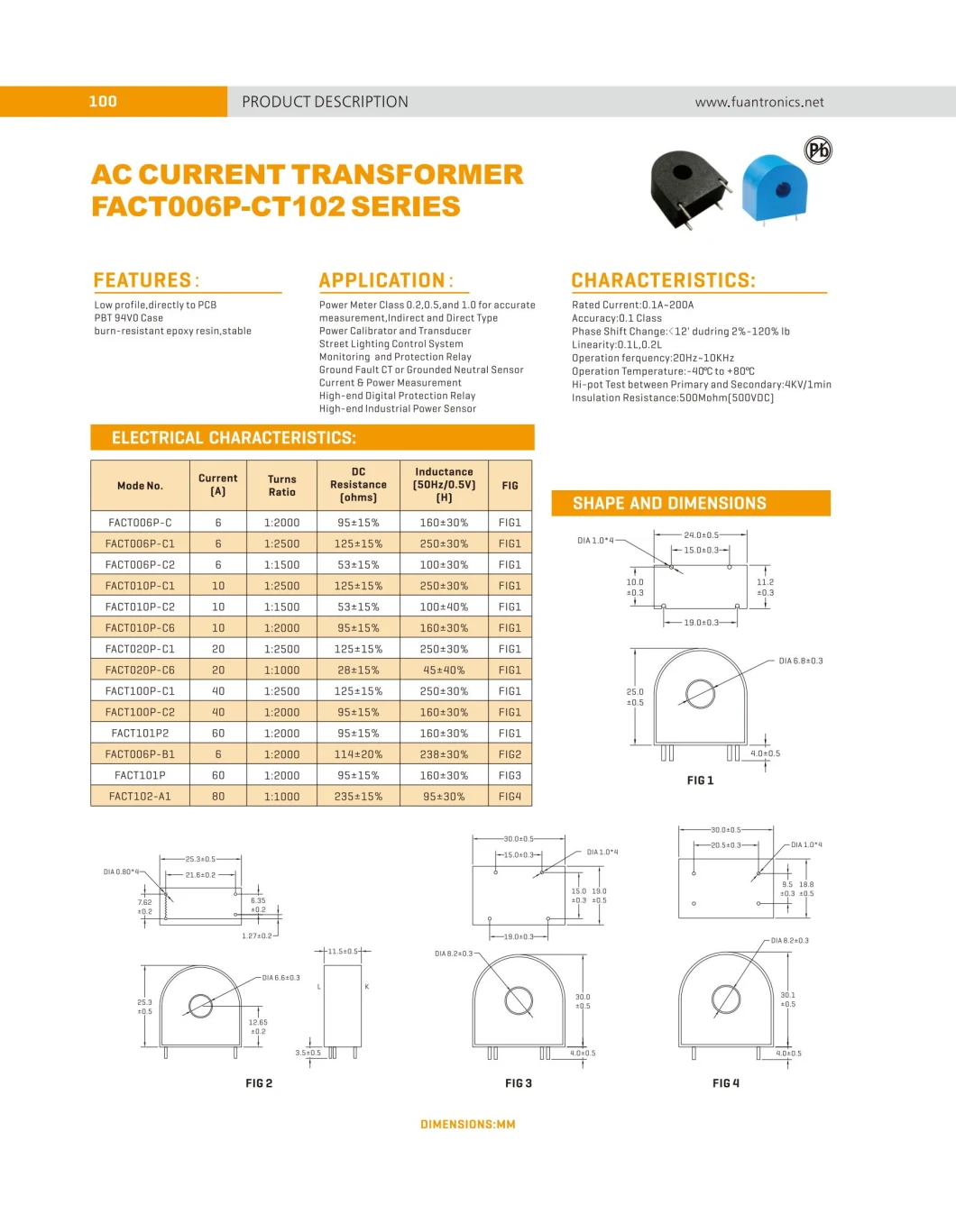 Custom Design Available Current Transformer/Mutual Sensor/DIP Inductance